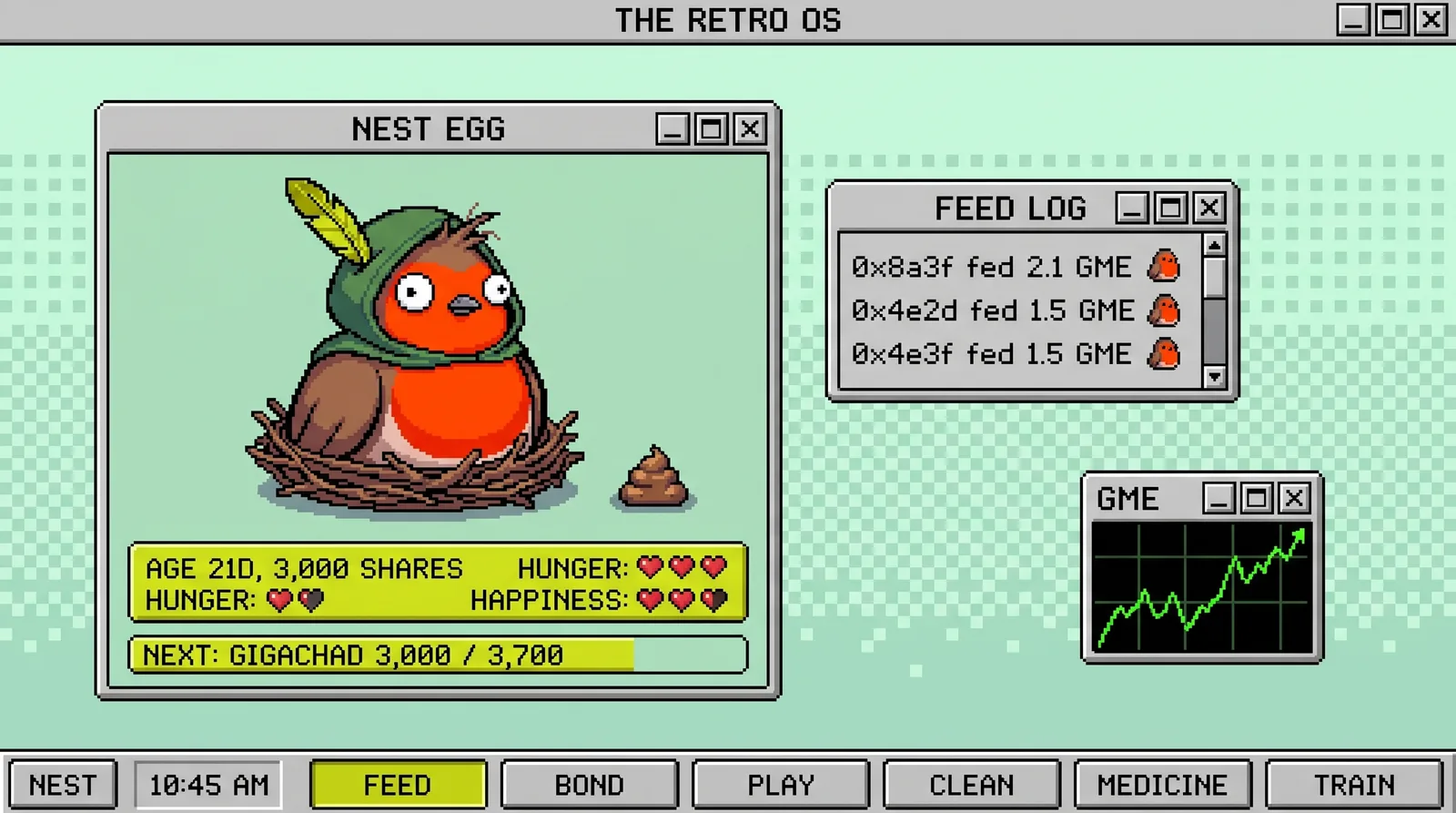 Direction E: the retro OS